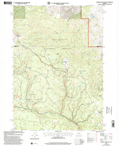 United States Geological Survey Whiskey Mountain, OR (1999, 24000-Scale) digital map