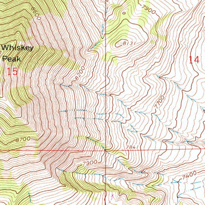 United States Geological Survey Whiskey Peak, WY (1962, 24000-Scale) digital map