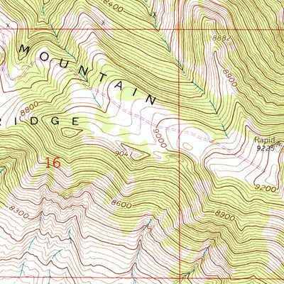 United States Geological Survey Whiskey Peak, WY (1962, 24000-Scale) digital map