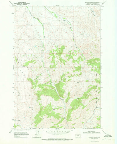 United States Geological Survey Whiskey Spring, MT (1968, 24000-Scale) digital map