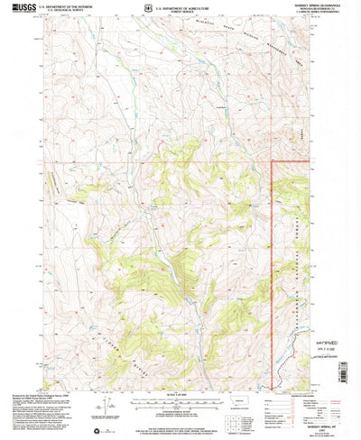 United States Geological Survey Whiskey Spring, MT (1997, 24000-Scale) digital map