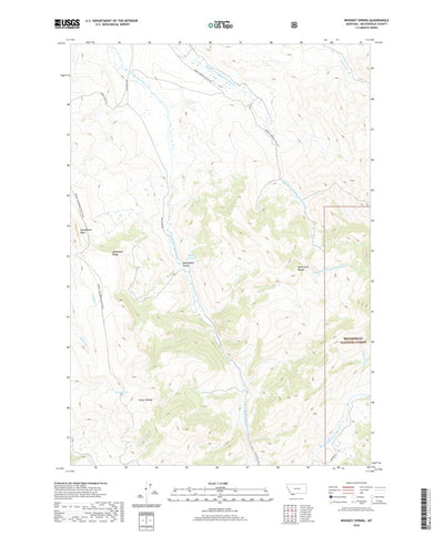 United States Geological Survey Whiskey Spring, MT (2020, 24000-Scale) digital map