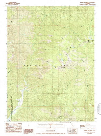 United States Geological Survey Whisky Bill Peak, CA (1986, 24000-Scale) digital map