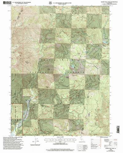 United States Geological Survey Whisky Bill Peak, CA (1998, 24000-Scale) digital map