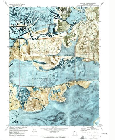 United States Geological Survey Whistler Canal, UT (1972, 24000-Scale) digital map