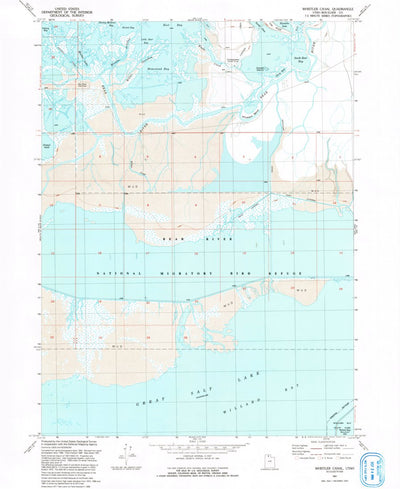 United States Geological Survey Whistler Canal, UT (1991, 24000-Scale) digital map