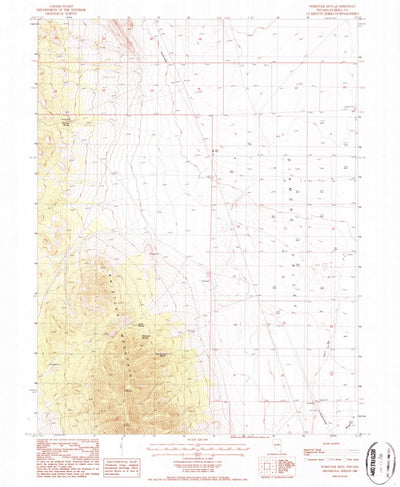 United States Geological Survey Whistler Mountain, NV (1986, 24000-Scale) digital map