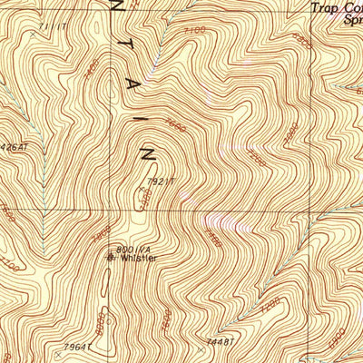 United States Geological Survey Whistler Mountain, NV (1986, 24000-Scale) digital map