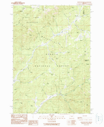 United States Geological Survey Whistler Point, OR (1990, 24000-Scale) digital map
