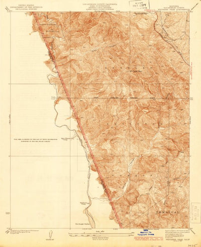 United States Geological Survey Whitaker Peak, CA (1935, 24000-Scale) digital map