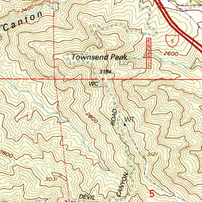 United States Geological Survey Whitaker Peak, CA (1995, 24000-Scale) digital map
