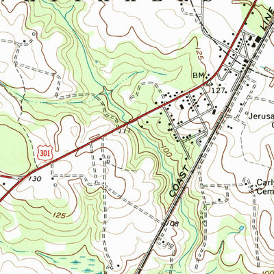 United States Geological Survey Whitakers, NC (1961, 24000-Scale) digital map