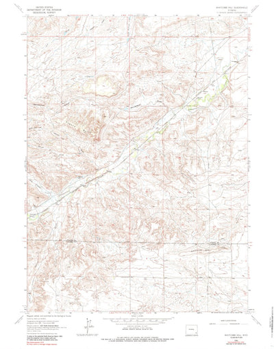United States Geological Survey Whitcomb Hill, WY (1962, 24000-Scale) digital map
