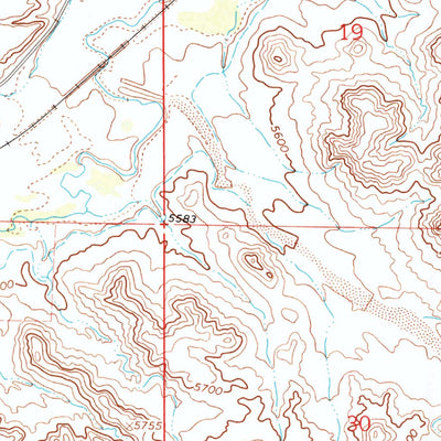 United States Geological Survey Whitcomb Hill, WY (1962, 24000-Scale) digital map