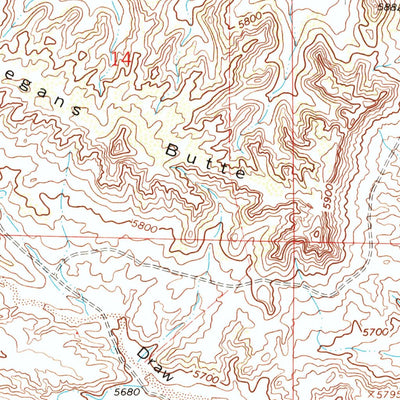 United States Geological Survey Whitcomb Hill, WY (1962, 24000-Scale) digital map