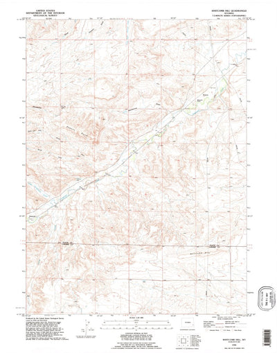 United States Geological Survey Whitcomb Hill, WY (1990, 24000-Scale) digital map