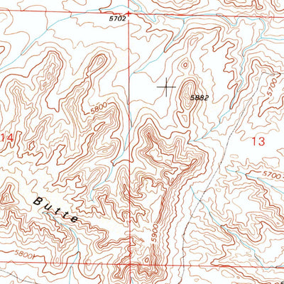 United States Geological Survey Whitcomb Hill, WY (1990, 24000-Scale) digital map