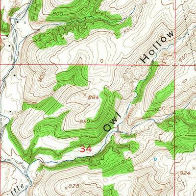 United States Geological Survey Whitcomb, IN (1955, 24000-Scale) digital map