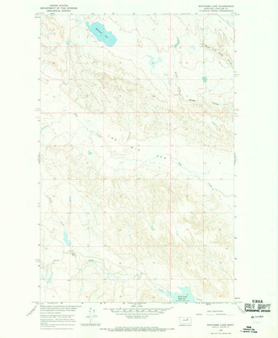 United States Geological Survey Whitcomb Lake, MT (1965, 24000-Scale) digital map