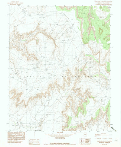 United States Geological Survey White Area Canyon, AZ (1982, 24000-Scale) digital map