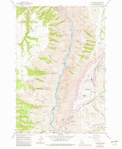 United States Geological Survey White Bird, ID (1963, 24000-Scale) digital map