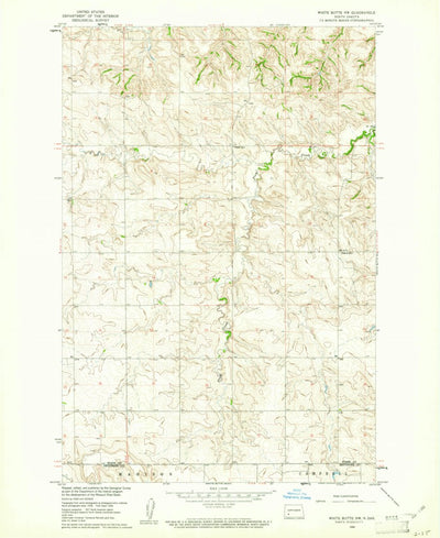 United States Geological Survey White Butte NW, ND (1960, 24000-Scale) digital map