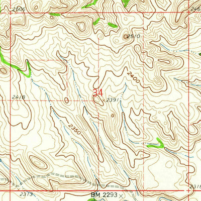United States Geological Survey White Butte NW, ND (1960, 24000-Scale) digital map