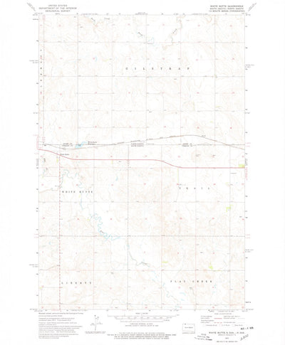United States Geological Survey White Butte, SD-ND (1974, 24000-Scale) digital map