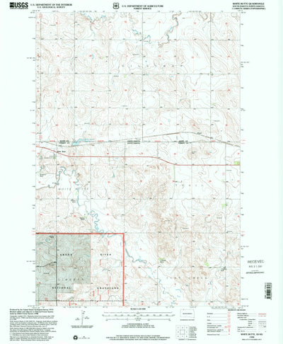 United States Geological Survey White Butte, SD-ND (1998, 24000-Scale) digital map