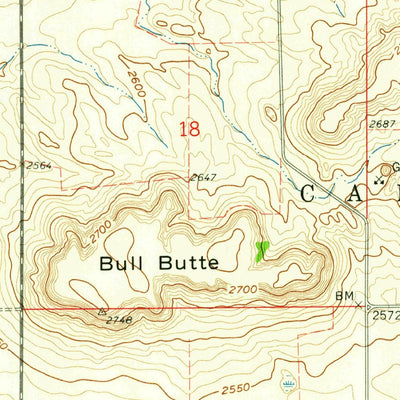 United States Geological Survey White Butte West, ND (1960, 24000-Scale) digital map