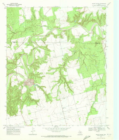 United States Geological Survey White Canyon, TX (1969, 24000-Scale) digital map
