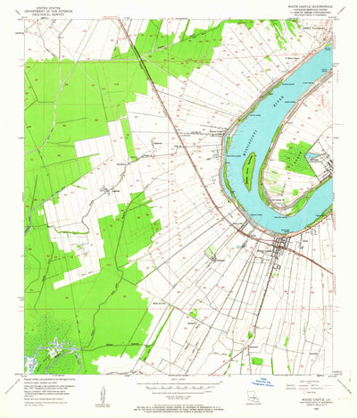 United States Geological Survey White Castle, LA (1953, 24000-Scale) digital map