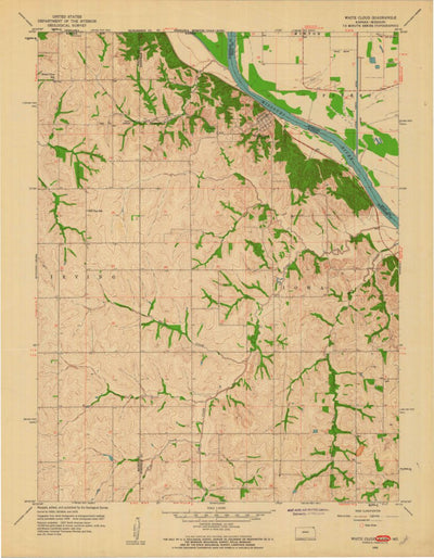 United States Geological Survey White Cloud, KS-MO-NE (1959, 24000-Scale) digital map