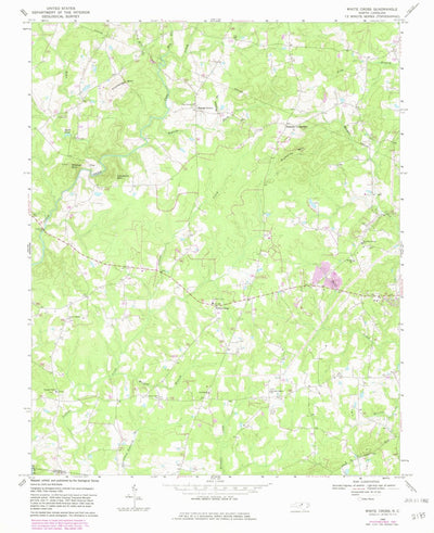 United States Geological Survey White Cross, NC (1968, 24000-Scale) digital map