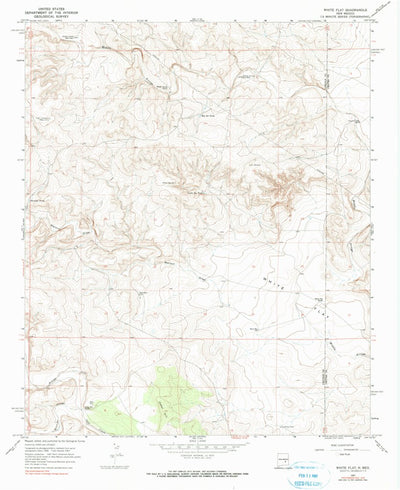 United States Geological Survey White Flat, NM (1967, 24000-Scale) digital map