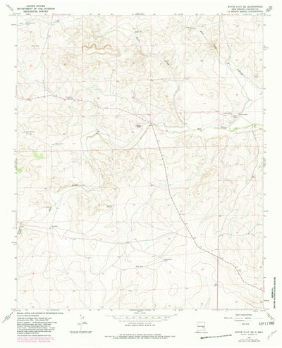 United States Geological Survey White Flat SE, NM (1967, 24000-Scale) digital map