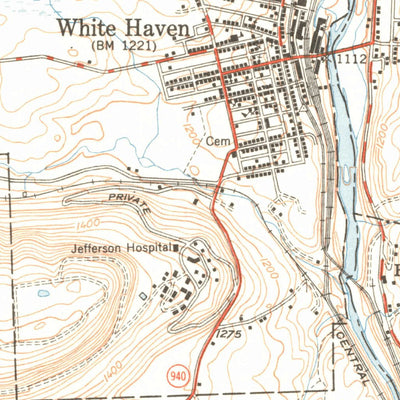 United States Geological Survey White Haven, PA (1950, 24000-Scale) digital map