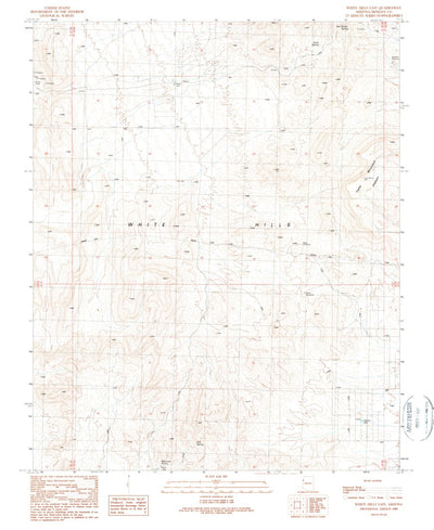 United States Geological Survey White Hills East, AZ (1989, 24000-Scale) digital map