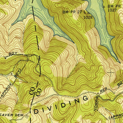United States Geological Survey White Hollow, TN (1941, 24000-Scale) digital map