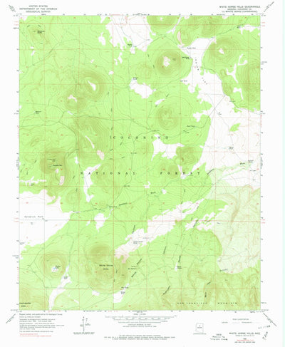 United States Geological Survey White Horse Hills, AZ (1966, 24000-Scale) digital map