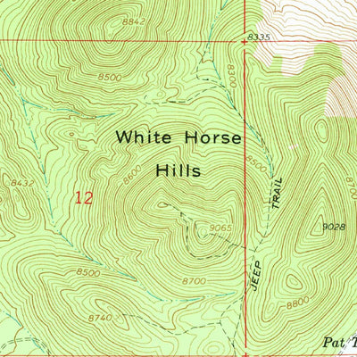 United States Geological Survey White Horse Hills, AZ (1966, 24000-Scale) digital map