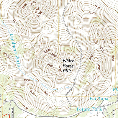 United States Geological Survey White Horse Hills, AZ (2021, 24000-Scale) digital map