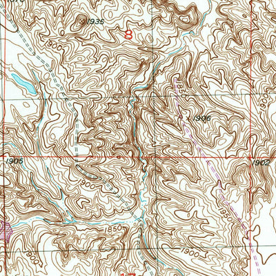 United States Geological Survey White Horse, SD (1952, 24000-Scale) digital map