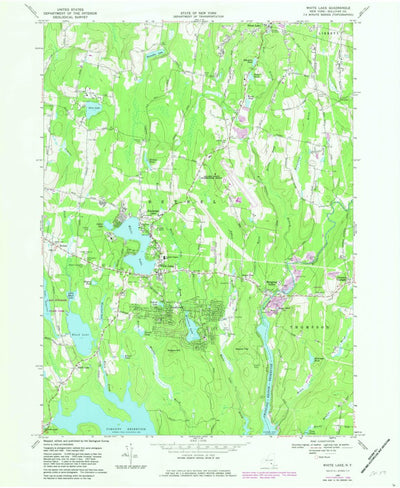 United States Geological Survey White Lake, NY (1967, 24000-Scale) digital map