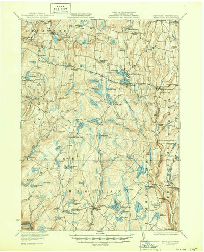 United States Geological Survey White Lake, NY-PA (1922, 62500-Scale) digital map
