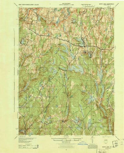 United States Geological Survey White Lake, NY-PA (1944, 62500-Scale) digital map