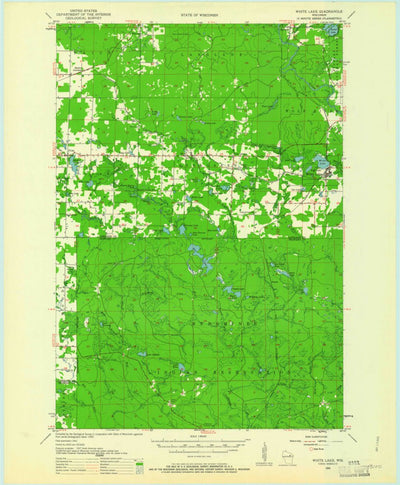 United States Geological Survey White Lake, WI (1952, 48000-Scale) digital map