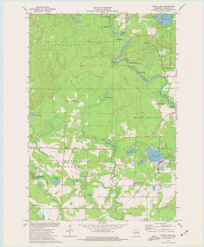 United States Geological Survey White Lake, WI (1973, 24000-Scale) digital map