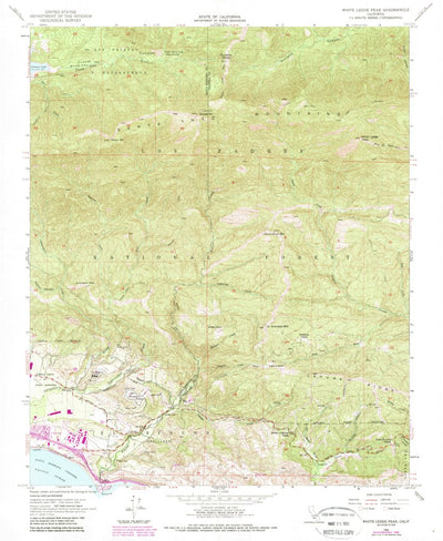 United States Geological Survey White Ledge Peak, CA (1952, 24000-Scale) digital map