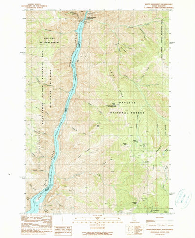 United States Geological Survey White Monument, ID-OR (1990, 24000-Scale) digital map
